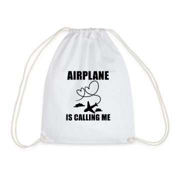 Flugzeug Pilot Spruch Geschenk - Turnbeutel - Weiß - Vorne