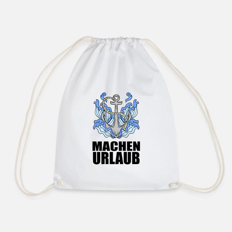 Urlaub machen - Turnbeutel - Weiß