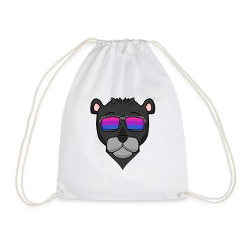 Bisexual Black Panther Gift - Drawstring Bag - white - Front