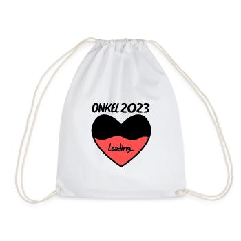 Onkel 2023 herz loading - Turnbeutel - Weiß - Vorne