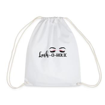Lash-O-Holic Lash Tech Lash Stylist Makeup Artist - Drawstring Bag - white - Front