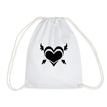 Symbole de l’aile de l’ange du cœur - Sac de sport léger - blanc - Devant