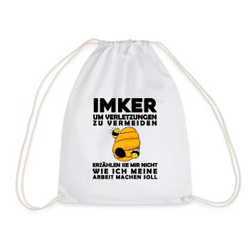 Imker Imkerei Honig Bienen - Turnbeutel - Weiß - Vorne