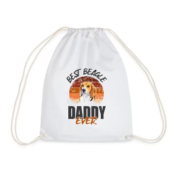 Best Beagle Daddy Ever - Drawstring Bag - white - Front