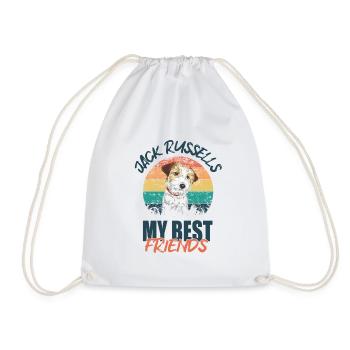 Jack Russell - Drawstring Bag - white - Front