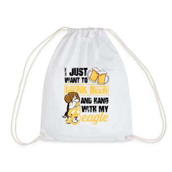 Boire de la bière - Sac de sport léger - blanc - Devant
