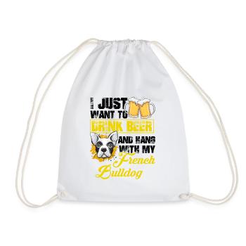 Boire de la bière - Sac de sport léger - blanc - Devant