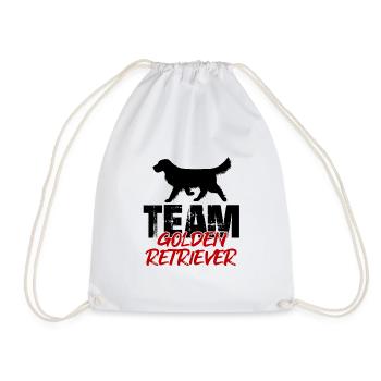 Team Golden Retriever - Drawstring Bag - white - Front
