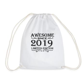 2019 - Year of birth 2019 - Year of birth 2019 - Drawstring Bag - white - Front
