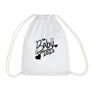 Bébé 2023 Grossesse Enceinte - Sac de sport léger - blanc - Devant