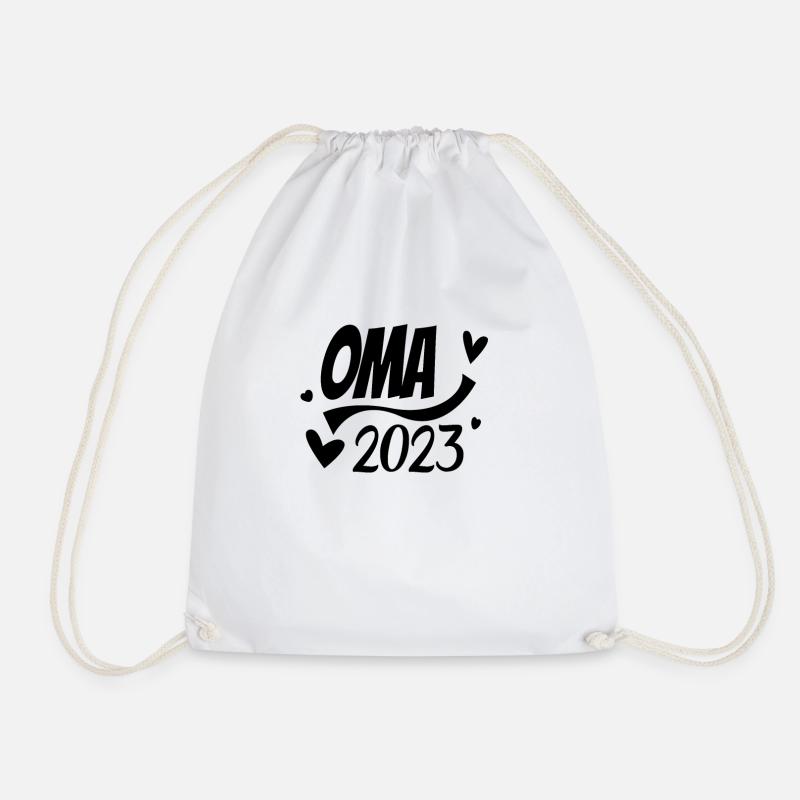 Oma 2023 - Werdende Oma 2023 - Turnbeutel - Weiß