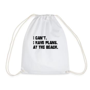J’ai des projets. Sur la plage. - Sac de sport léger - blanc - Devant