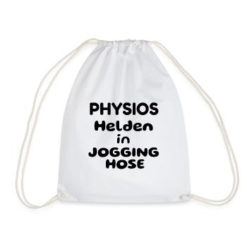 Physios Helden in Jogginghose, Physiotherapeut - Turnbeutel - Weiß - Vorne