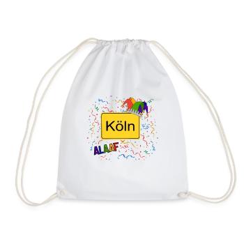 Ortsschild Köln Alaaf - Turnbeutel - Weiß - Vorne