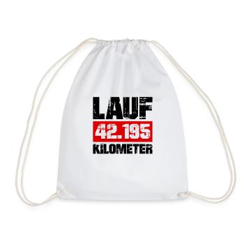 Laufen Sie 26,2 Meilen Marathon Herausforderung - Turnbeutel - Weiß - Vorne