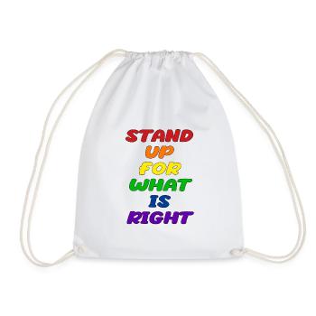Pride LGBT Statement - Drawstring Bag - white - Front