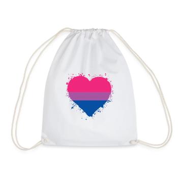 Fierté LGBTQ Coeur Bisexuel - Sac de sport léger - blanc - Devant