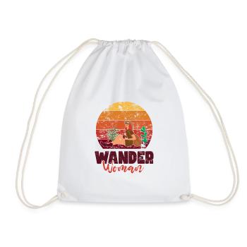 Wander Women in Nature - Drawstring Bag - white - Front
