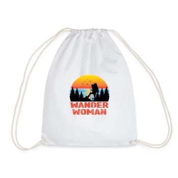 Wander Women in Nature - Drawstring Bag - white - Front