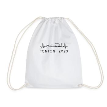 Futur Tonton 2023 ECG Annonce Grossesse Avec Bébé - Sac de sport léger - blanc - Devant