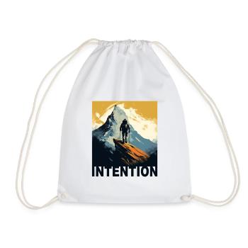 Mountain Intention - Turnbeutel - Weiß - Vorne