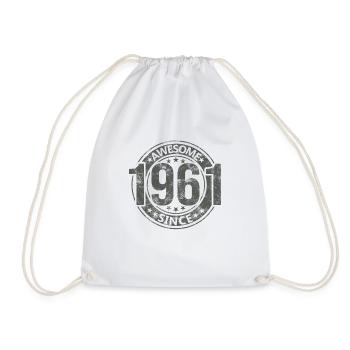 Génial depuis l’anniversaire rétro vintage 1961 - Sac de sport léger - blanc - Devant