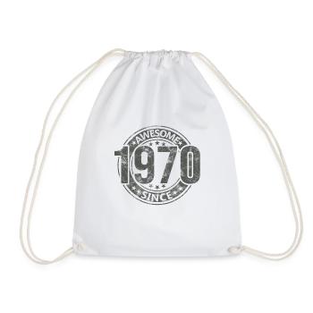 Génial depuis l’anniversaire rétro vintage des années 1970 - Sac de sport léger - blanc - Devant