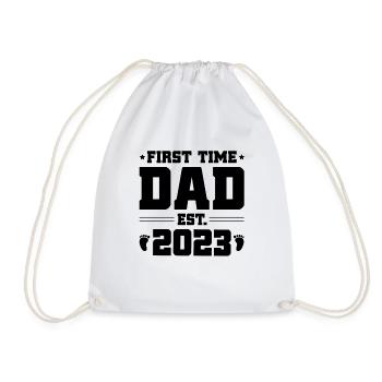 First Time Dad Est 2023 T Shirt Design 3 - Sac de sport léger - blanc - Devant