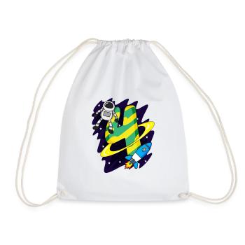 4 Birthday Boy Astronaut - four years - Drawstring Bag - white - Front