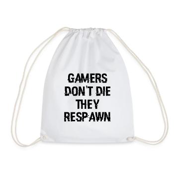 Gamers Don't Die They Respawn - Sac de sport léger - blanc - Devant