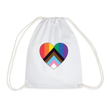 Pride LGBT love wins, we are queer and proud - Drawstring Bag - white - Front