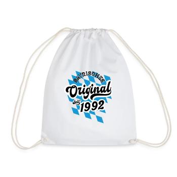 Bayrisches Original seit 1992 Geburtstag - Turnbeutel - Weiß - Vorne