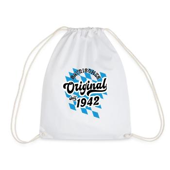 Bayrisches Original seit 1942 Geburtstag - Turnbeutel - Weiß - Vorne