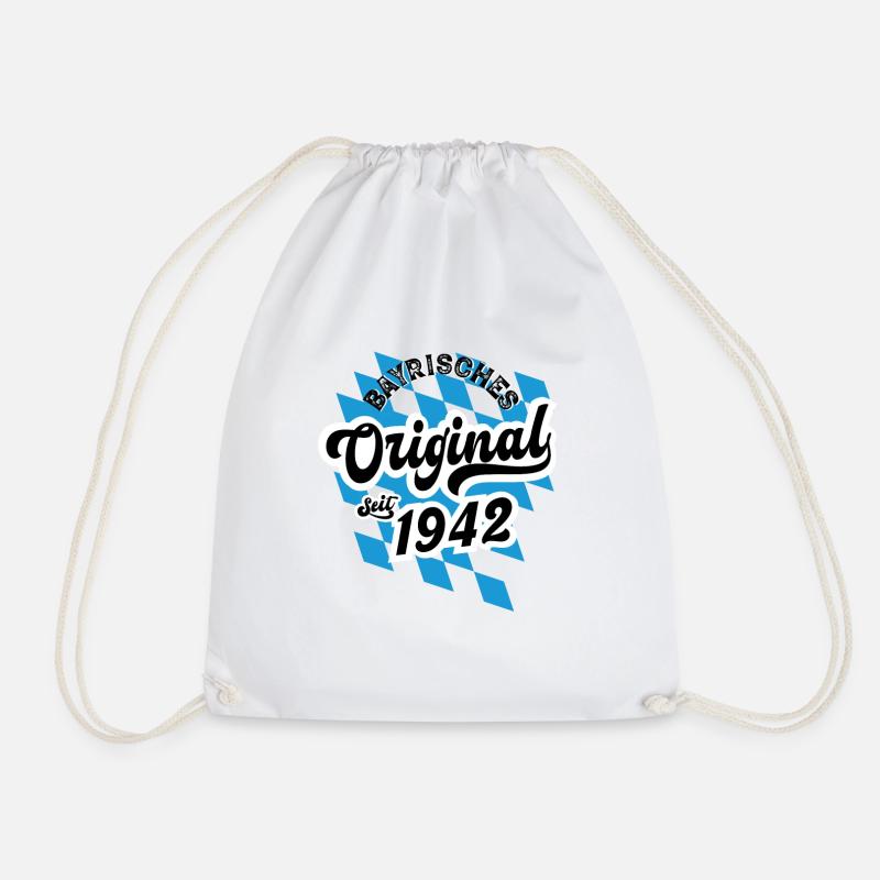 Bayrisches Original seit 1942 Geburtstag - Turnbeutel - Weiß