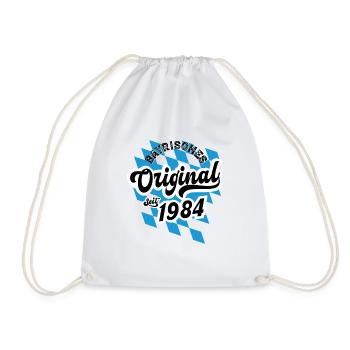 1984 Bayrisches Original seit 1984 Geburtstag - Turnbeutel - Weiß - Vorne