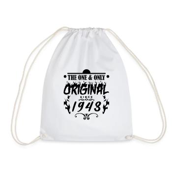 1943 - Year of construction 1943 - Born 1943 - Drawstring Bag - white - Front