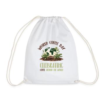 World Coffee Day - Drawstring Bag - white - Front