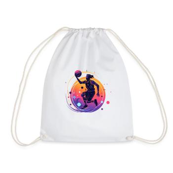 BASKETBALL forever! - Drawstring Bag - white - Front