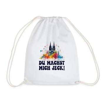 Cologne Kölle Carnival Gebützt Kölle Alaaf Jeck Party - Drawstring Bag - white - Front