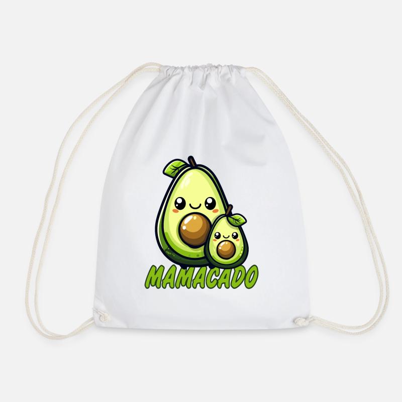 Mamacado mit Babyavocado schwanger - Turnbeutel - Weiß