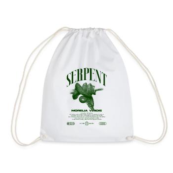 Green Tree Python Modern Reptile Keeper Streetwear - Drawstring Bag - white - Front