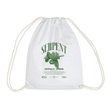 Green Tree Python Modern Reptile Keeper Streetwear - Drawstring Bag - white - Front