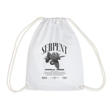 Green Tree Python Modern Reptile Keeper Streetwear - Drawstring Bag - white - Front