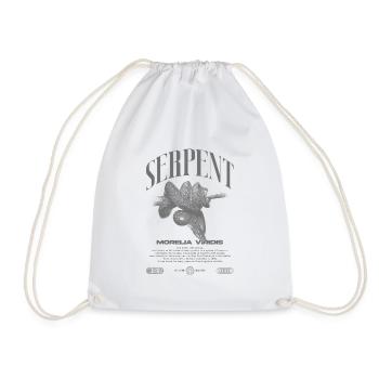 Green Tree Python Modern Reptile Keeper Streetwear - Drawstring Bag - white - Front