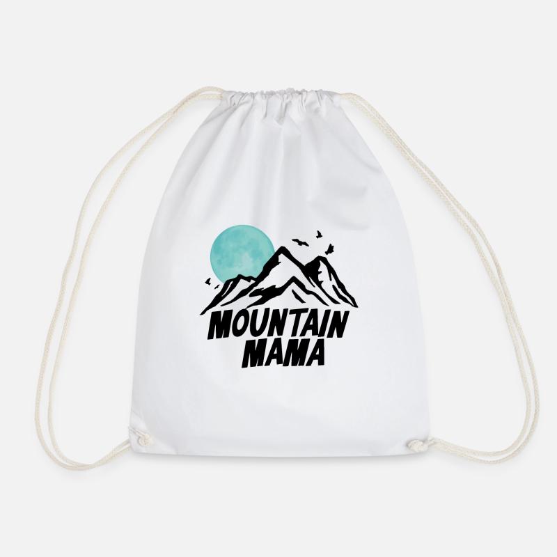 Mountain Mama - Drawstring Bag - white