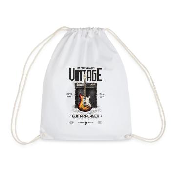 I'm Not Old I'm Vintage Retro 1941 Guitar - Drawstring Bag - white - Front