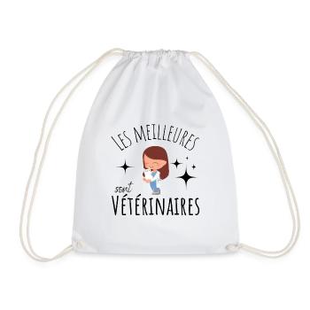 les meilleures sont vétérinaires, cadeau femme - Sac de sport léger - blanc - Devant