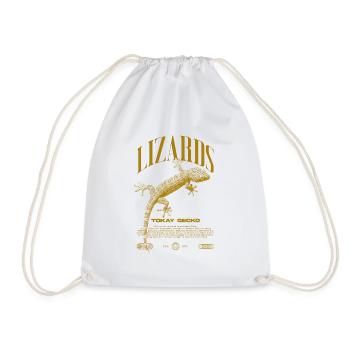 Tokay Gecko Streetwear Gardien de lézard - Sac de sport léger - blanc - Devant