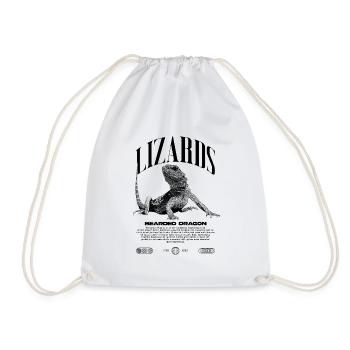 Dragon barbu Streetwear gardien de lézard - Sac de sport léger - blanc - Devant
