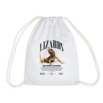 Dragon barbu Streetwear gardien de lézard - Sac de sport léger - blanc - Devant